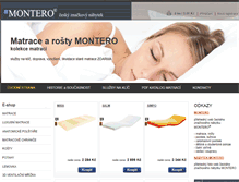 Tablet Screenshot of matrace-montero.cz